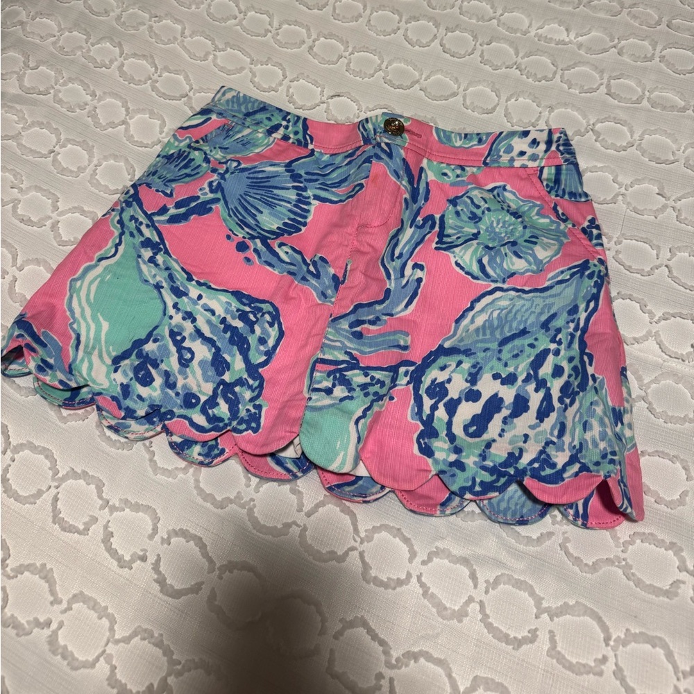 Lilly Pulitzer COLETTE SKORT Skirt in Pink Blue Pout Barefoot Princess